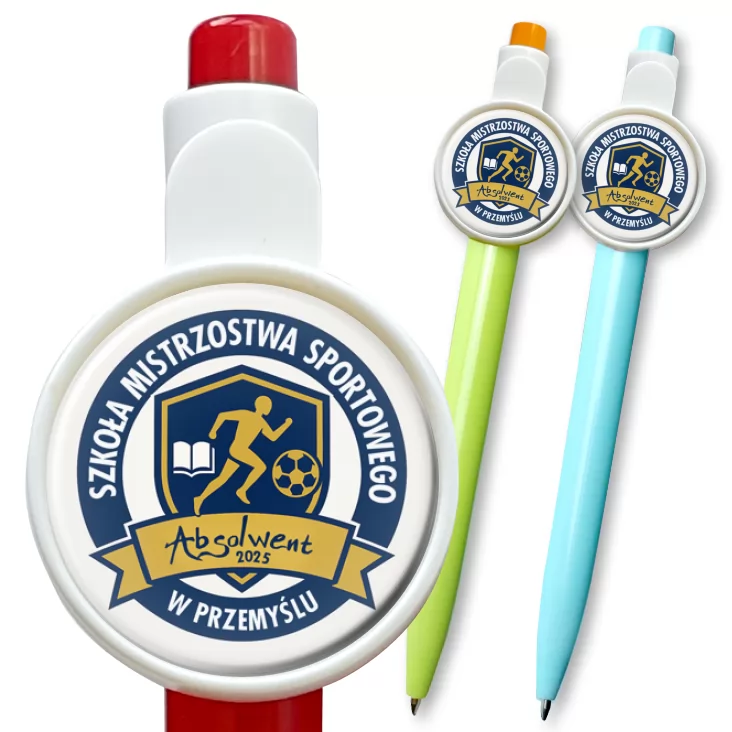 przypinka długopis Szkoła Mistrzostwa Sportowego w Przemyślu Absolwent 2025