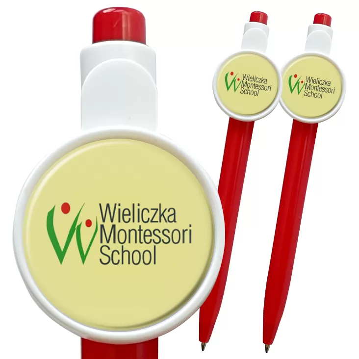 przypinka długopis Wieliczka Montessori School