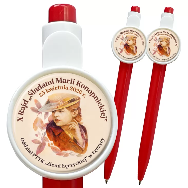 przypinka długopis X Rajd Śladami Marii Konopnickiej