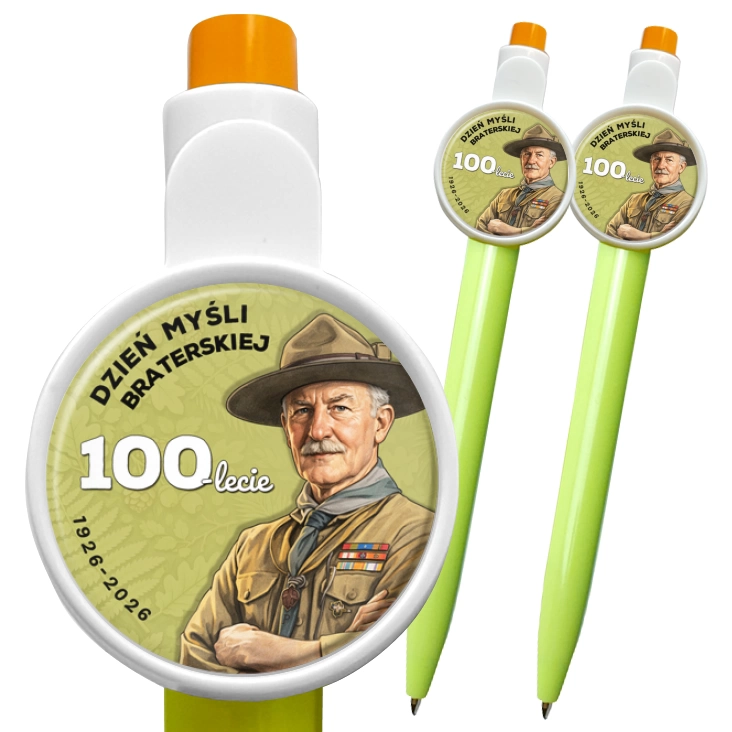 przypinka długopis 100-lecie DMB Robert Boden Powell