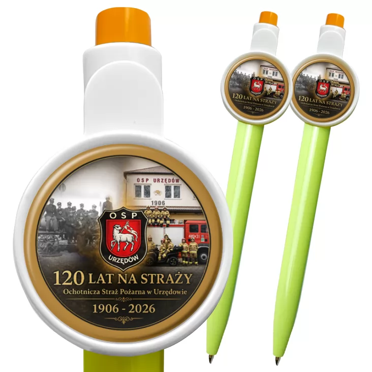 przypinka długopis 120 lat OSP Urzędów