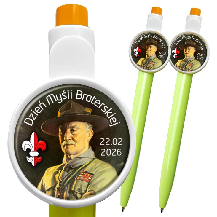 przypinka długopis Dzień Myśli Braterskiej Robert Boden Powell