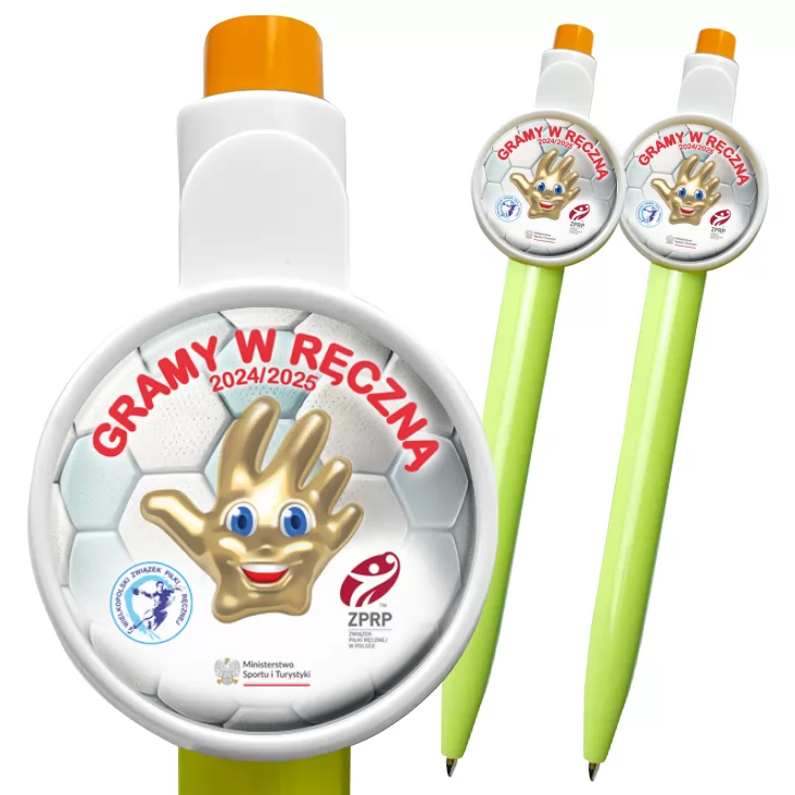 przypinka długopis Gramy w ręczną 2024 2025