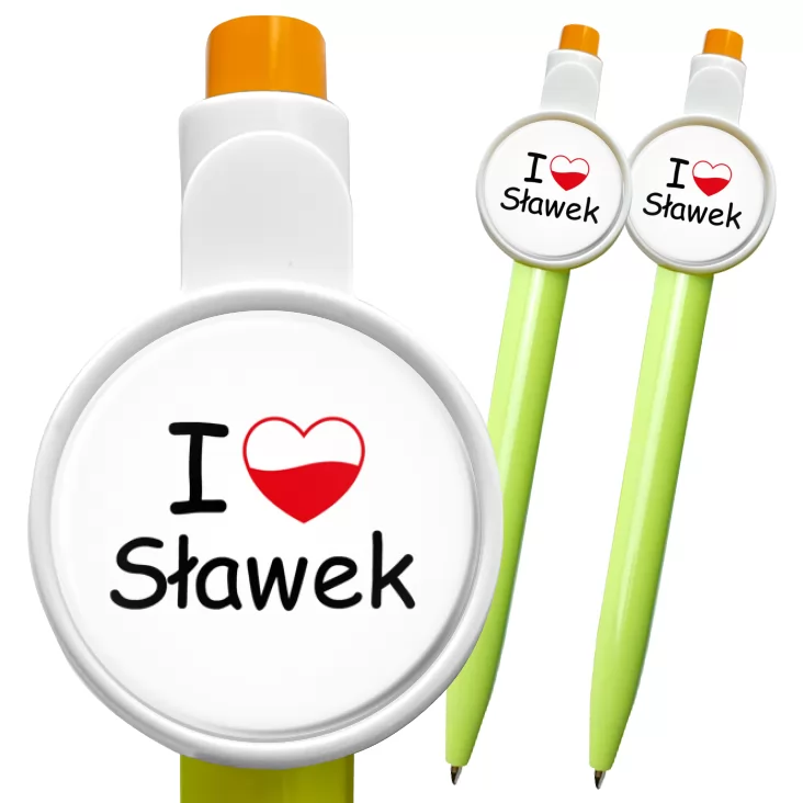 przypinka długopis I love Sławek