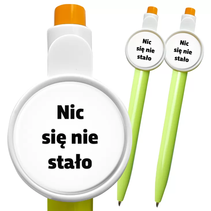 przypinka długopis Nic się nie stało