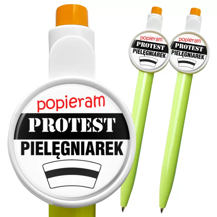 przypinka długopis Popieram protest pielęgniarek