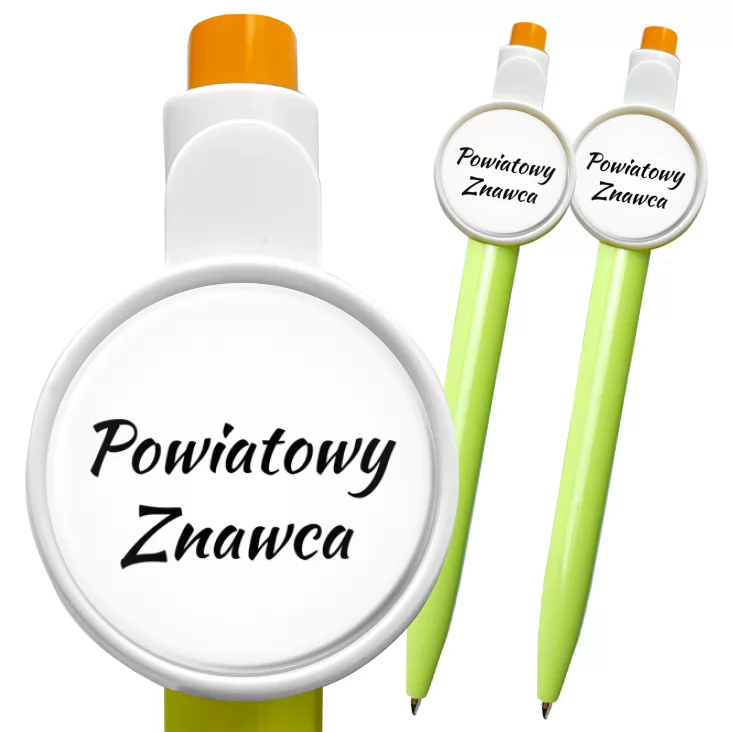 przypinka długopis Powiatowy znawca