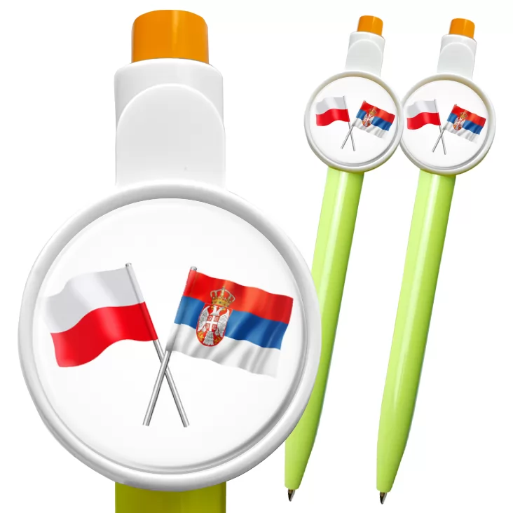 przypinka długopis Przyjaźń polsko-serbska