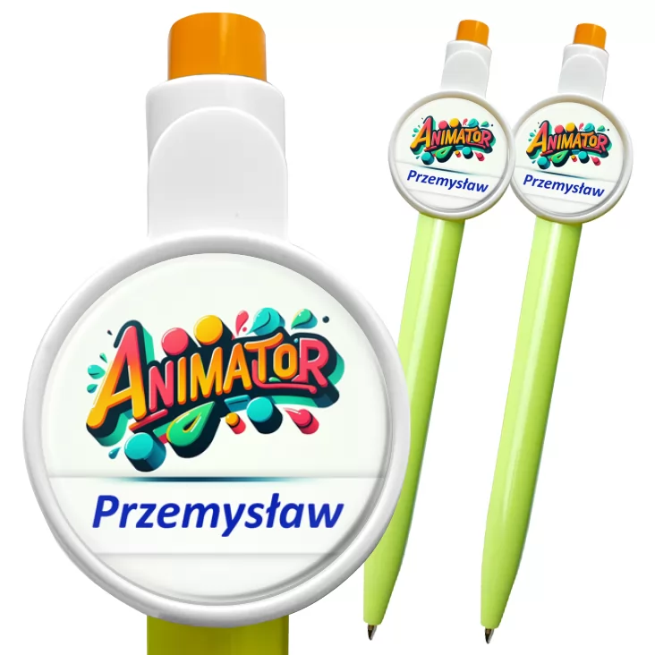 przypinka długopis Animator