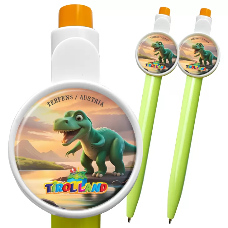 przypinka długopis Bajkowy tyranozaur Tirolland