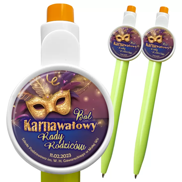 przypinka długopis Bal Karnawałowy SP w Małej Wsi