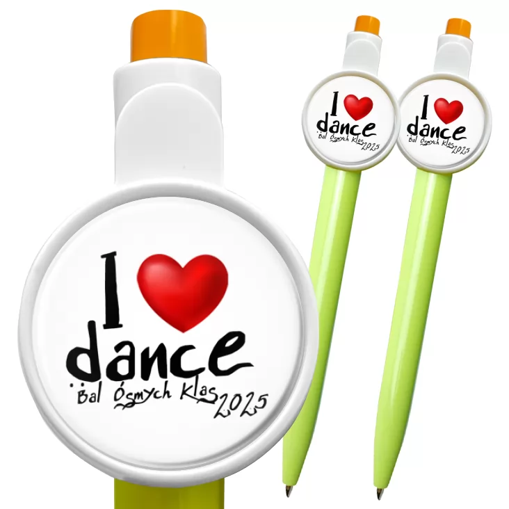 przypinka długopis Bal Ósmych Klas I love dance