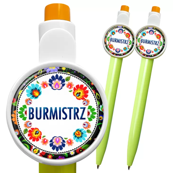 przypinka długopis Burmistrz folk