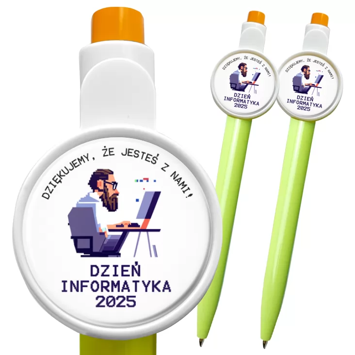 przypinka długopis Dzień Informatyka