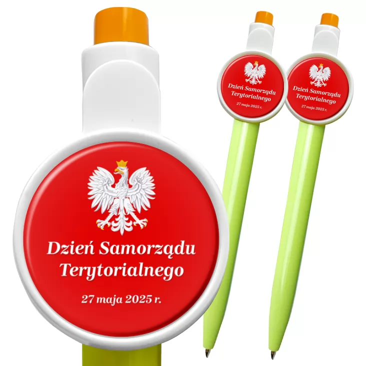 przypinka długopis Dzień Samorządu Terytorialnego z orłem
