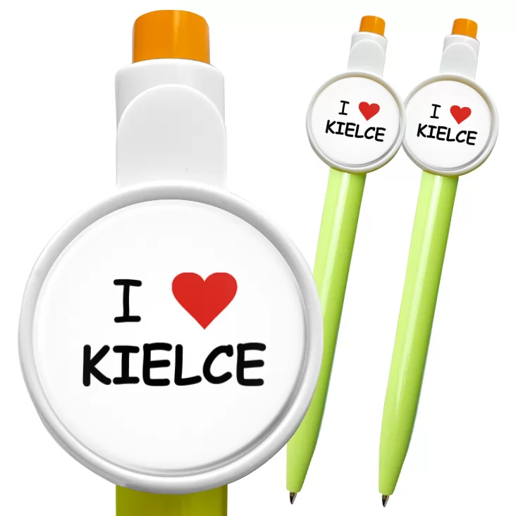 przypinka długopis I love Kielce