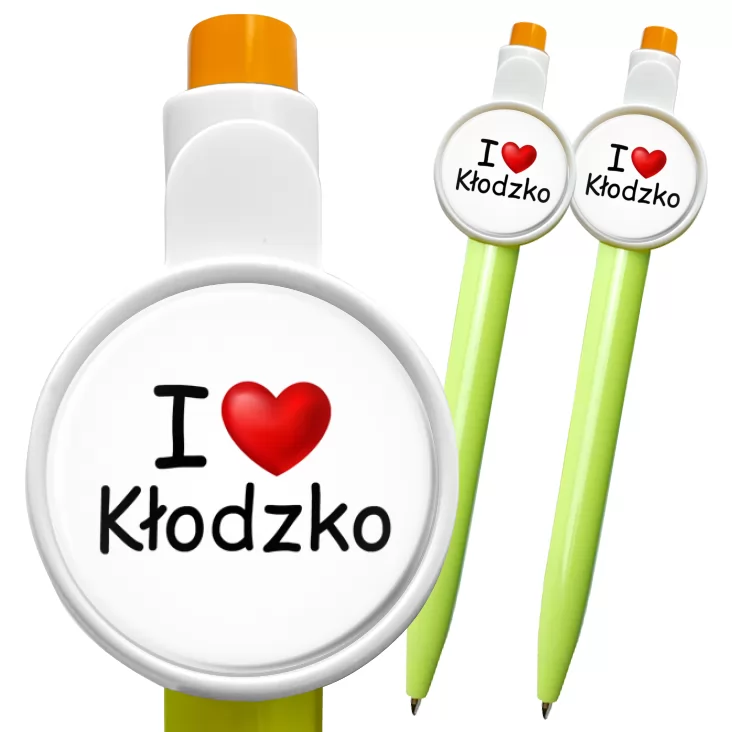 przypinka długopis I love Kłodzko