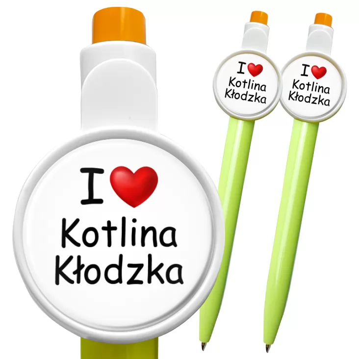 przypinka długopis I love Kotlina Kłodzka