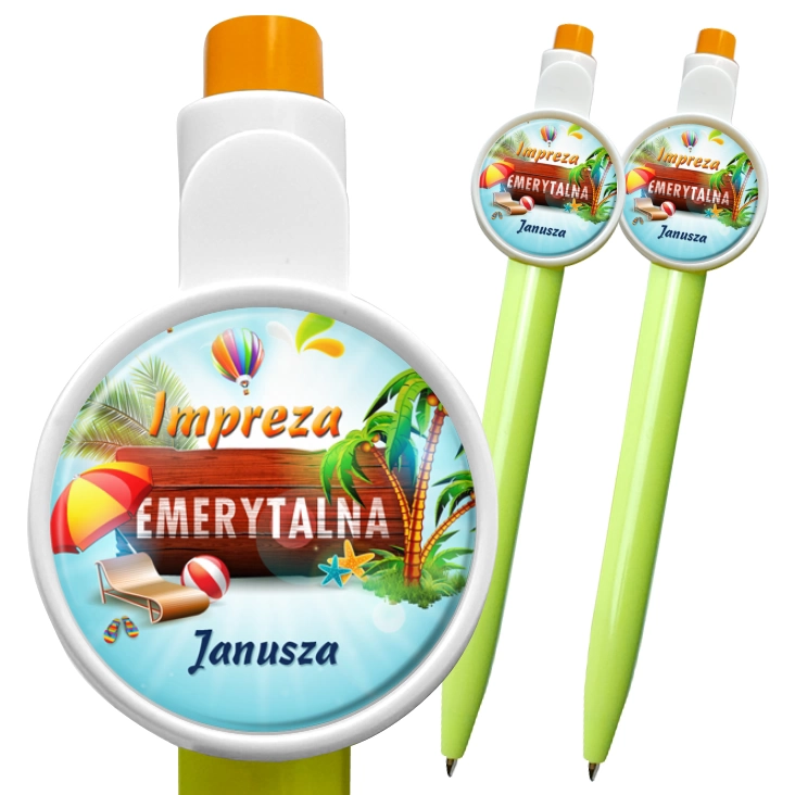 przypinka długopis Impreza emerytalna