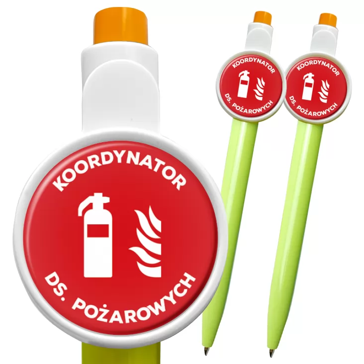 przypinka długopis Koordynator ds. pożarowych
