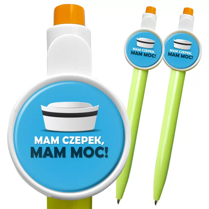 przypinka długopis Mam czepek mam moc