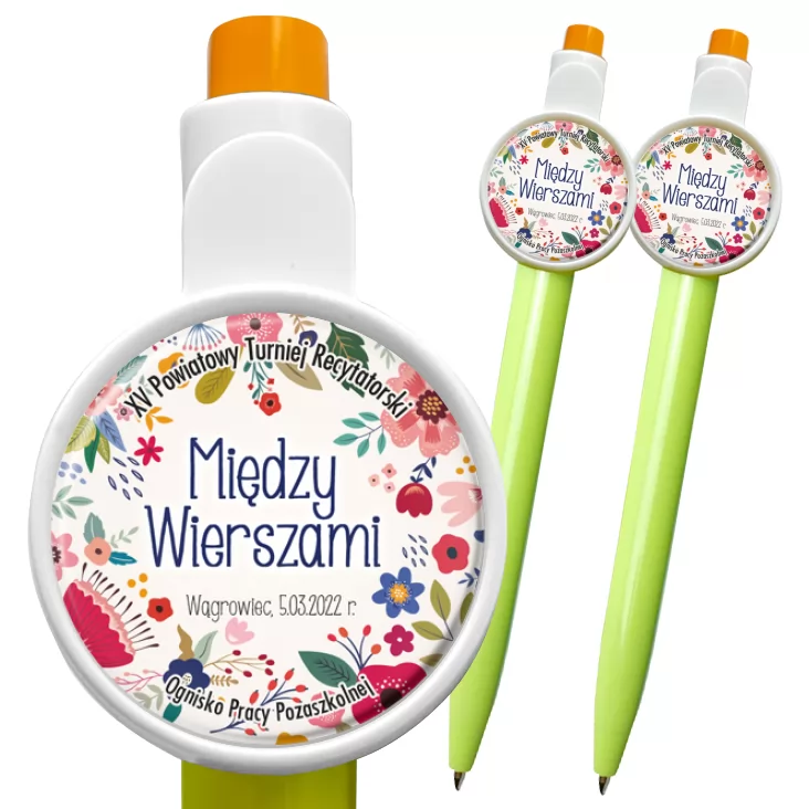 przypinka długopis Między Wierszami 2022