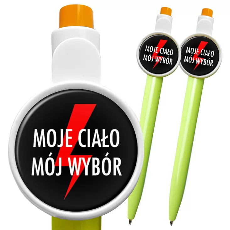 przypinka długopis Moje ciało mój wybór