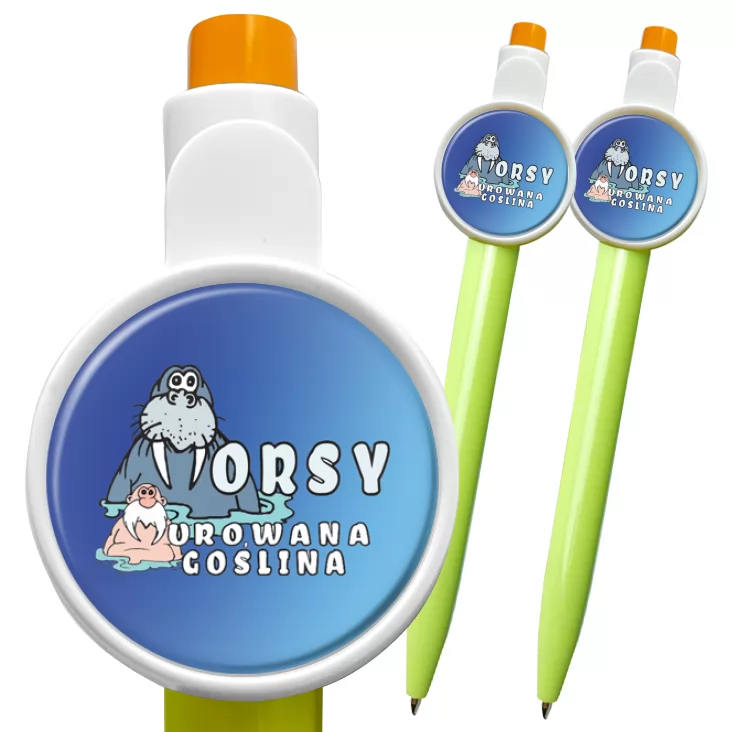 przypinka długopis Morsy Murowana Goślina