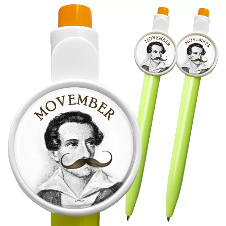 przypinka długopis Movember Juliusz Słowacki
