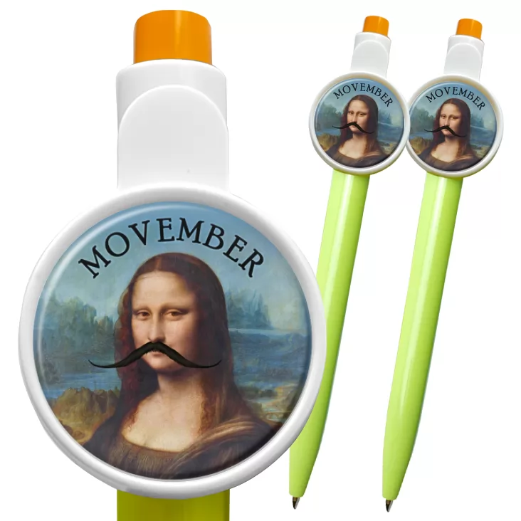 przypinka długopis Movember Mona Lisa