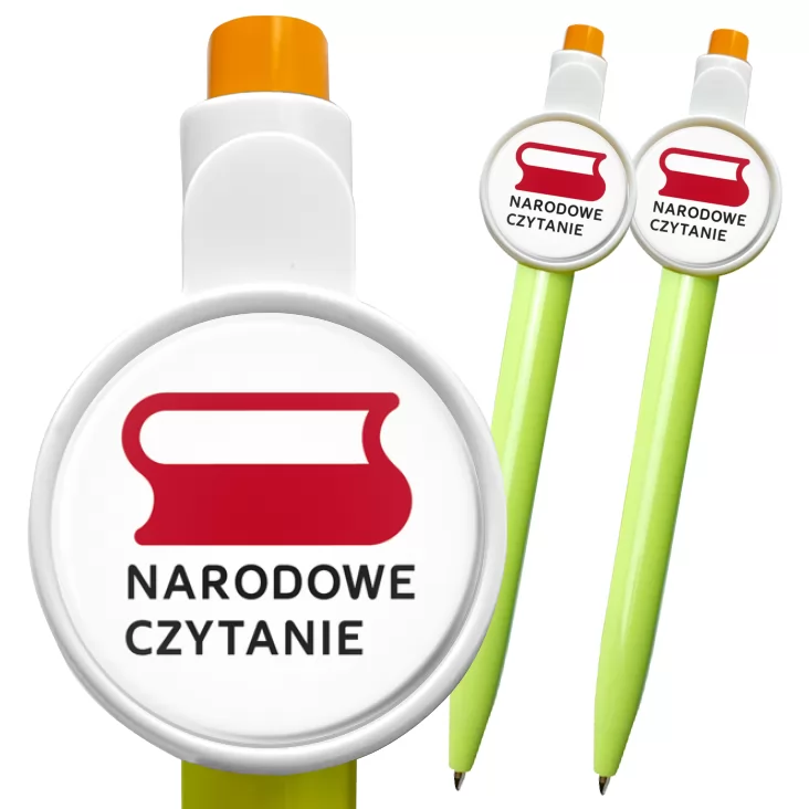 przypinka długopis Narodowe Czytanie logo