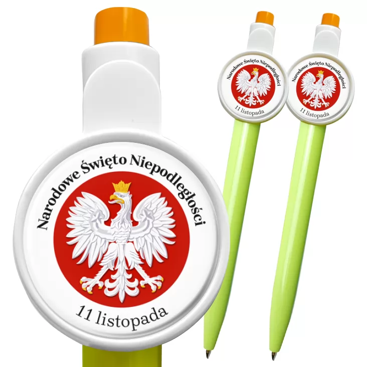 przypinka długopis Narodowe Święto Niepodległości Orzeł na Czerwonym Polu