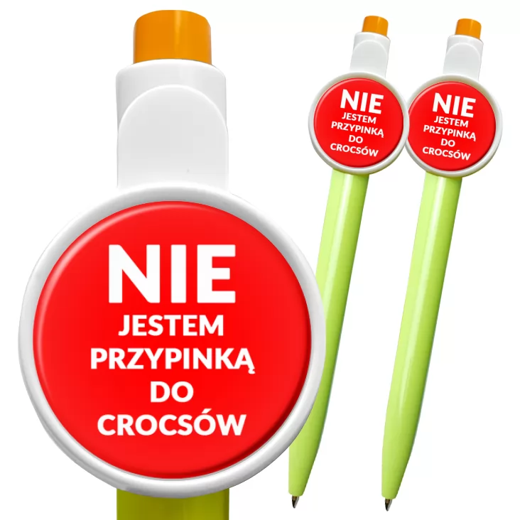 długopis Nie jestem przypinka do crocsów