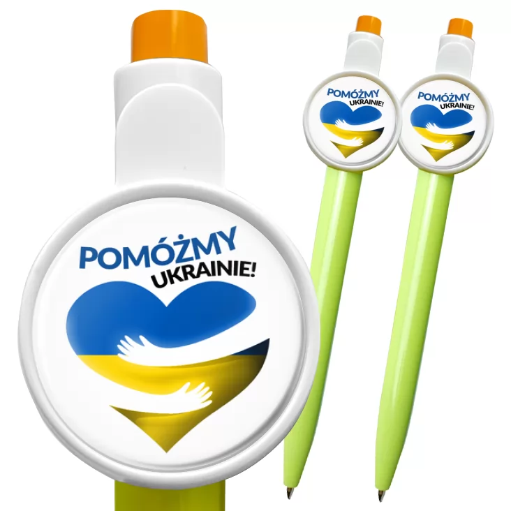 przypinka długopis Pomóżmy Ukrainie