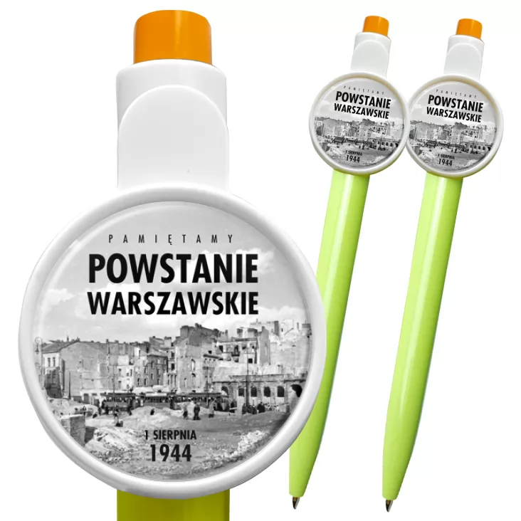 przypinka długopis Powstanie Warszawskie stare zdjęcie