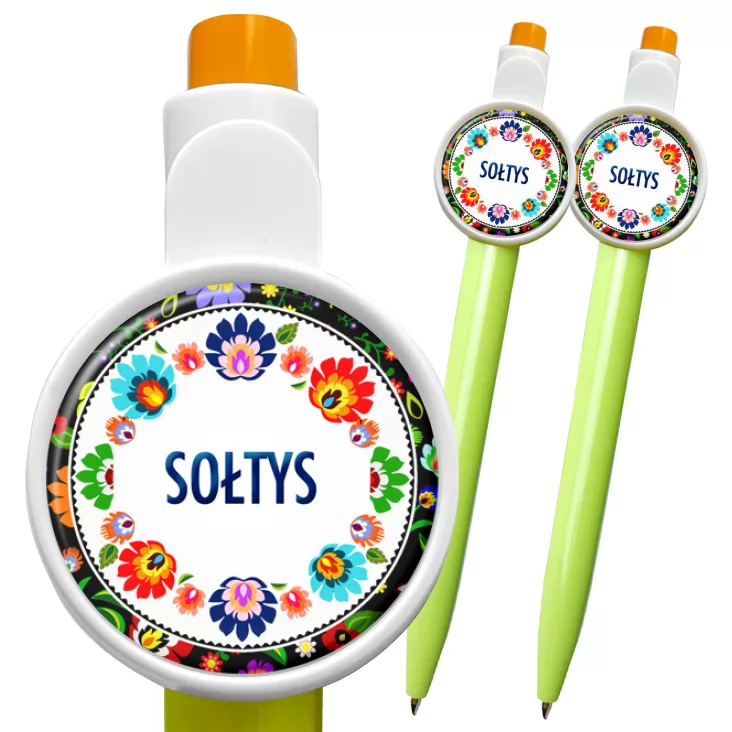 przypinka długopis Sołtys folk