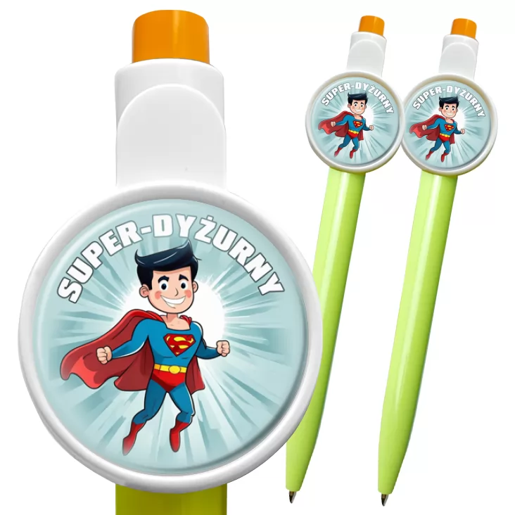 przypinka długopis Super dyżurny latający Superman