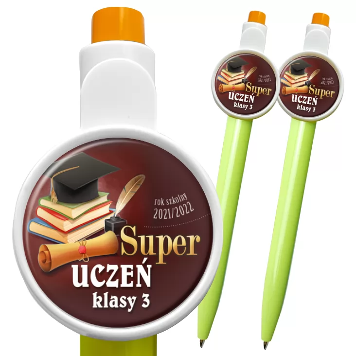 przypinka długopis Super uczeń klasy 3