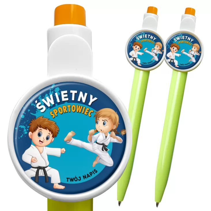 przypinka długopis Taekwondo, Karate Świetny sportowiec