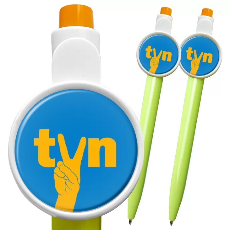 przypinka długopis TVN lex