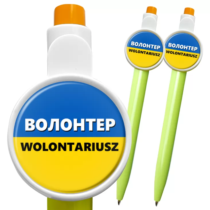 przypinka długopis Wolontariusz Ukraina