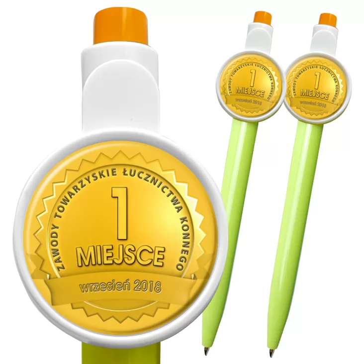 przypinka długopis Zawody Towarzyskie Łucznictwa Konnego Złoty Medal