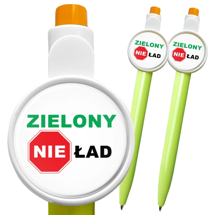 przypinka długopis Zielony NIEład