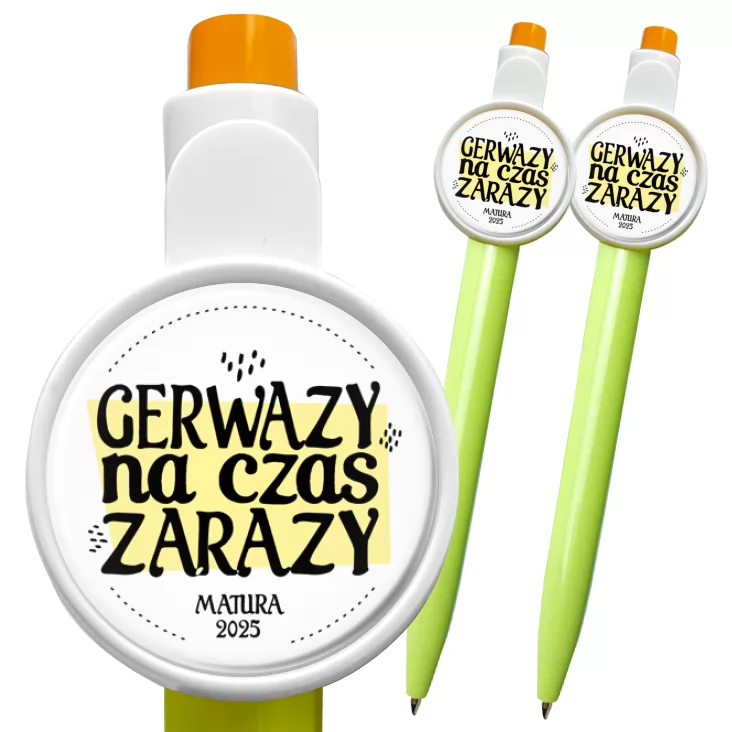przypinka długopis Gerwazy na czas zarazy
