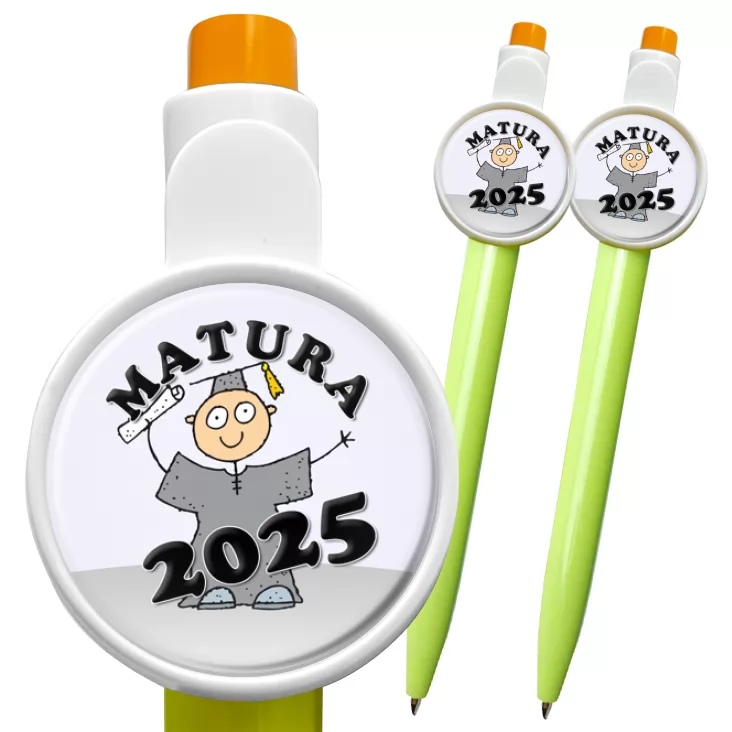 przypinka długopis Matura chłopak absolwent w todze
