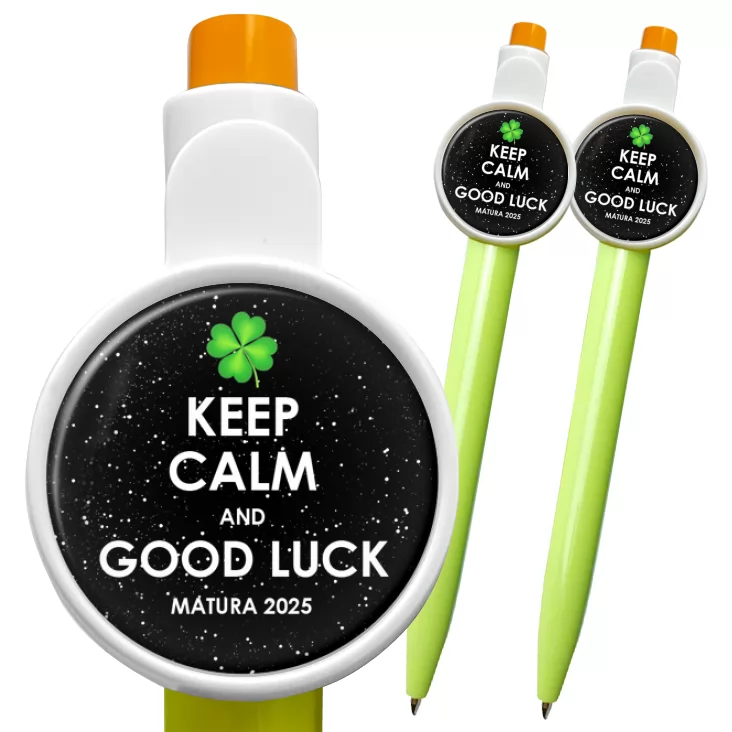 przypinka długopis Matura Keep Calm and Good Luck