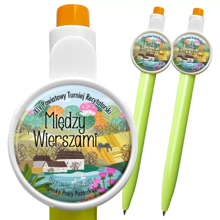 przypinka długopis Między Wierszami 2021