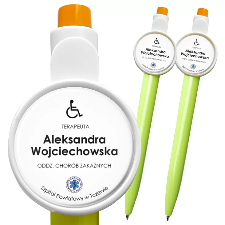 przypinka długopis Szpital Powiatowy w Tczewie - terapeuta