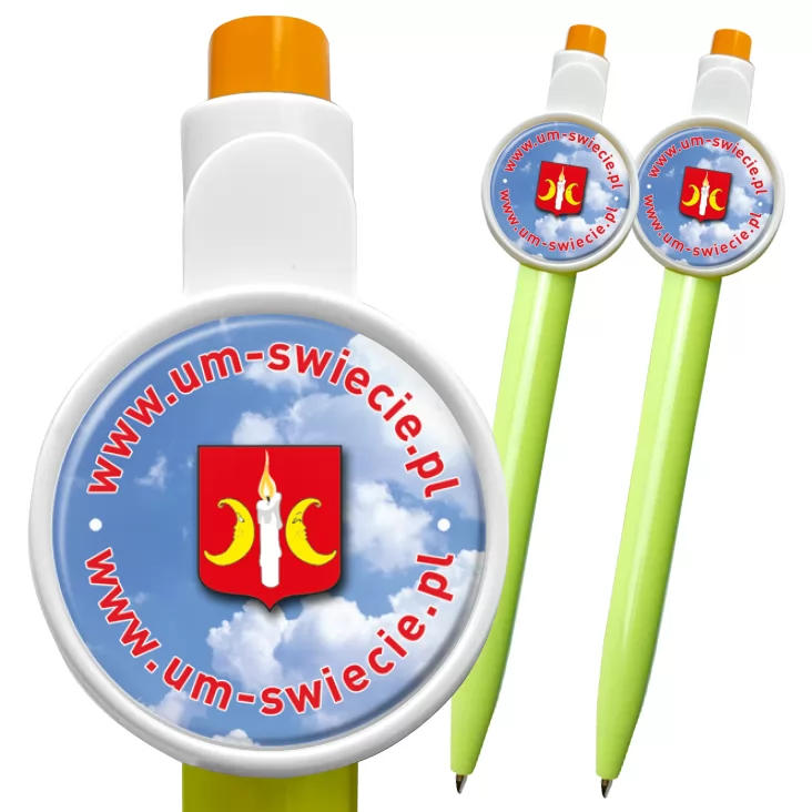 przypinka długopis www.um-swiecie.pl