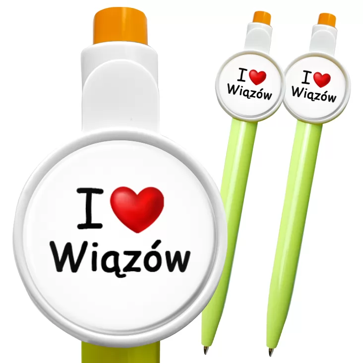 przypinka długopis I love Wiązów